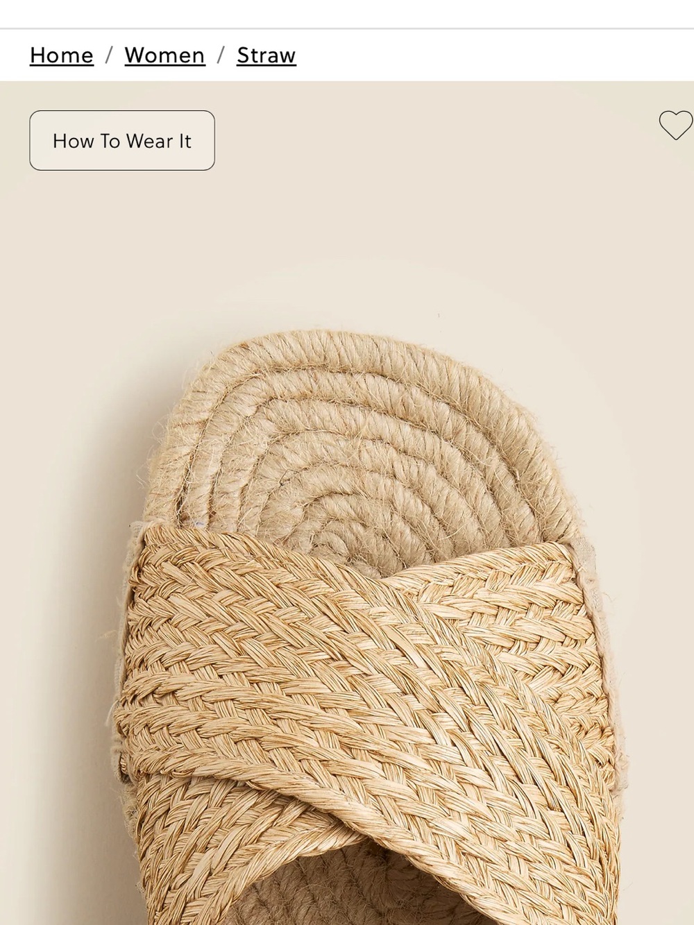 Jcrew Woven Straw Platform Slide Sandals - Natural Raffia - 7 - NWT - Picture 2 of 5